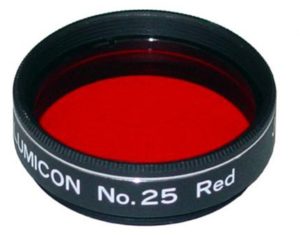 A #25 Wratten filter threaded for a 1.25” eyepiece: an essential filter for observing Mars (credit: Agena AstroProducts) 