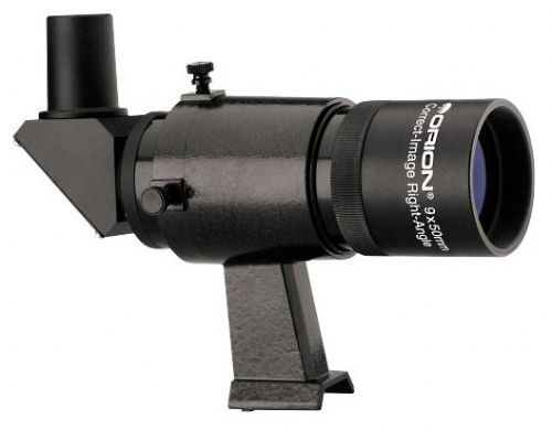 A 9x50 finder scope with right-angle prism. This scope gives a “correct image”