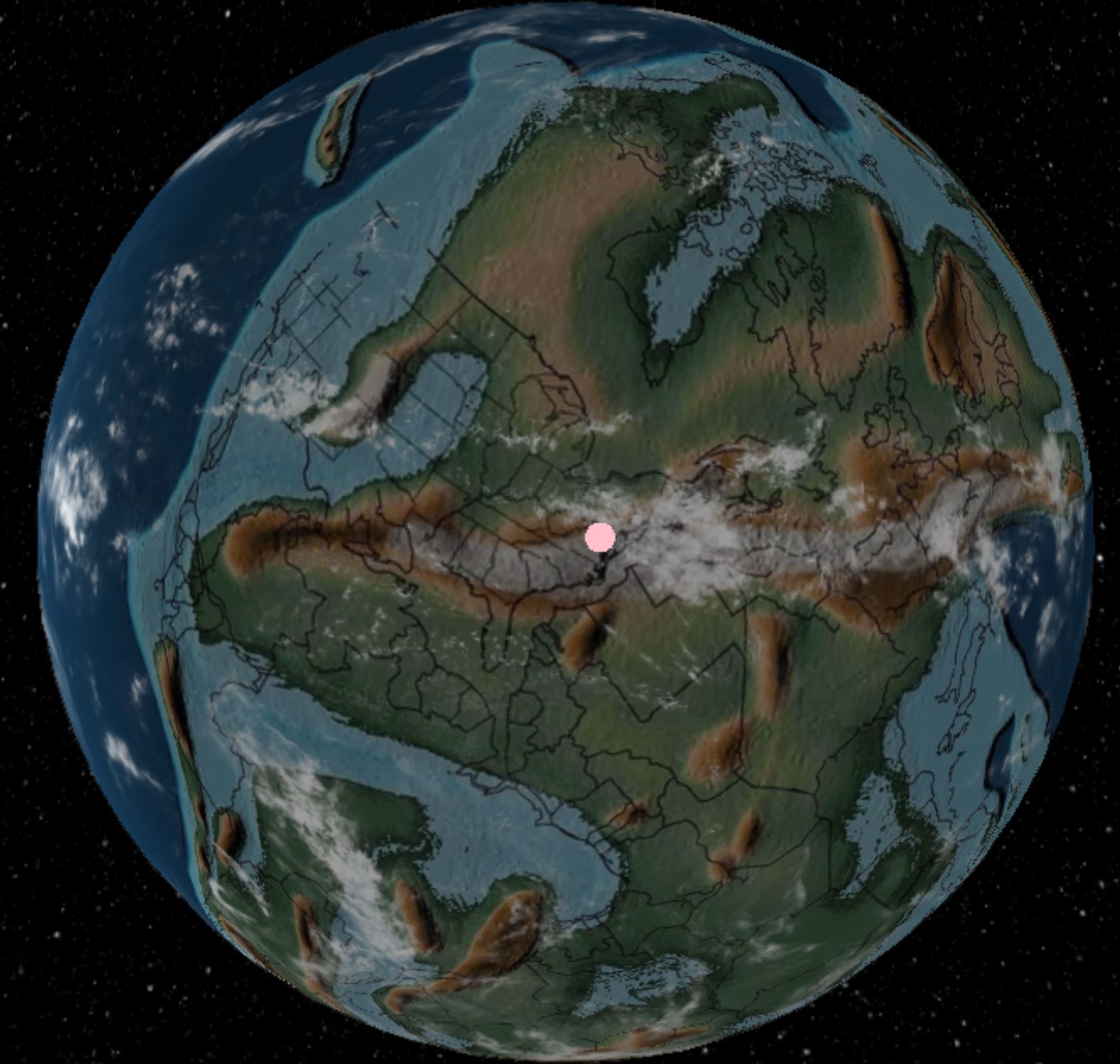 95 Million Years Ago Map